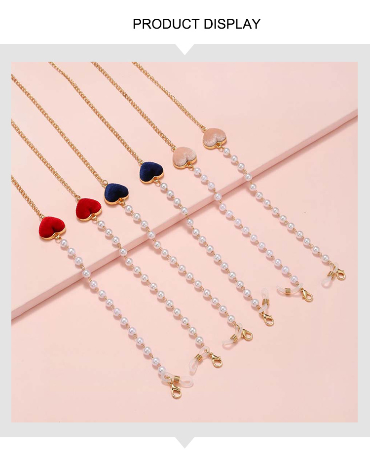 Vintage-Style Eyeglass Chain with Minimalist Heart Design – 85cm – Multiple Colors Available Vintage-Style Eyeglass Chain with Minimalist Heart Design – 85cm – Multiple Colors Available