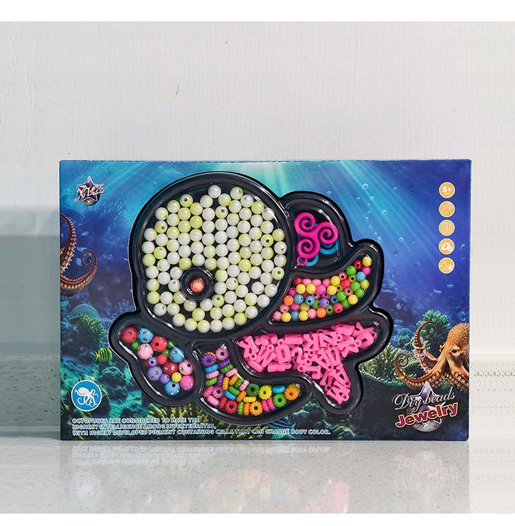 DIY Kids Bracelet Bead Kit – Acrylic – Animal Themes – 17×25cm Box