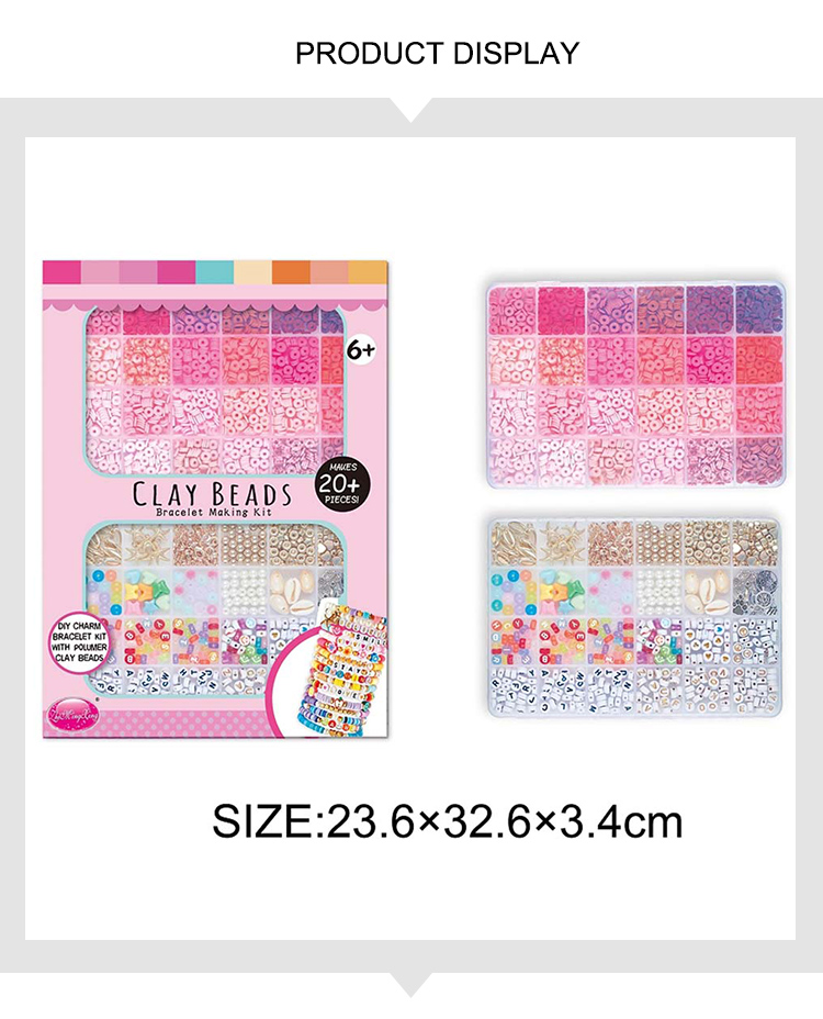 POLUMER Clay Beads DIY Bracelet Kit – 3 Color Variants – Customizable Gift Set