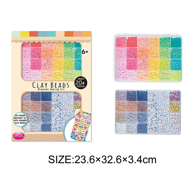 POLUMER Clay Beads DIY Bracelet Kit – 3 Color Variants – Customizable Gift Set
