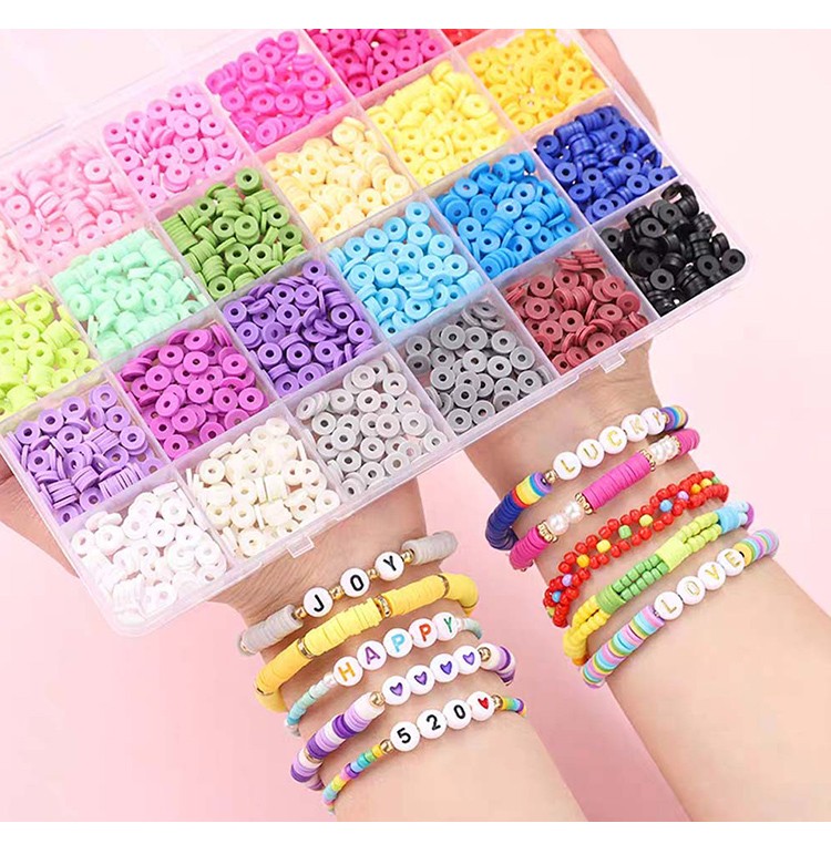 POLUMER Clay Beads DIY Bracelet Kit – 3 Color Variants – Customizable Gift Set