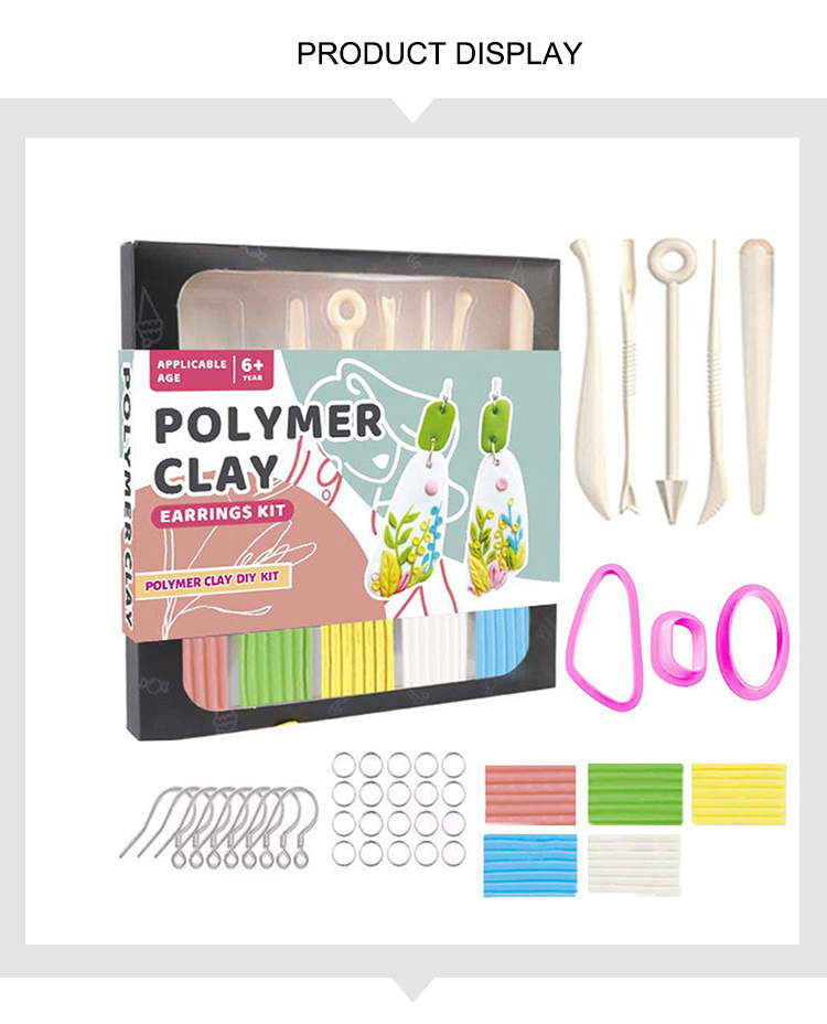 Polymer Clay DIY Earring Kit – Complete Set with Tools