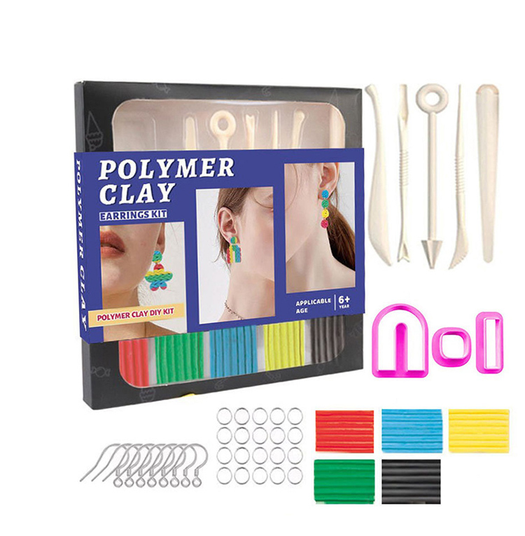 Polymer Clay DIY Earring Kit – Complete Set with Tools