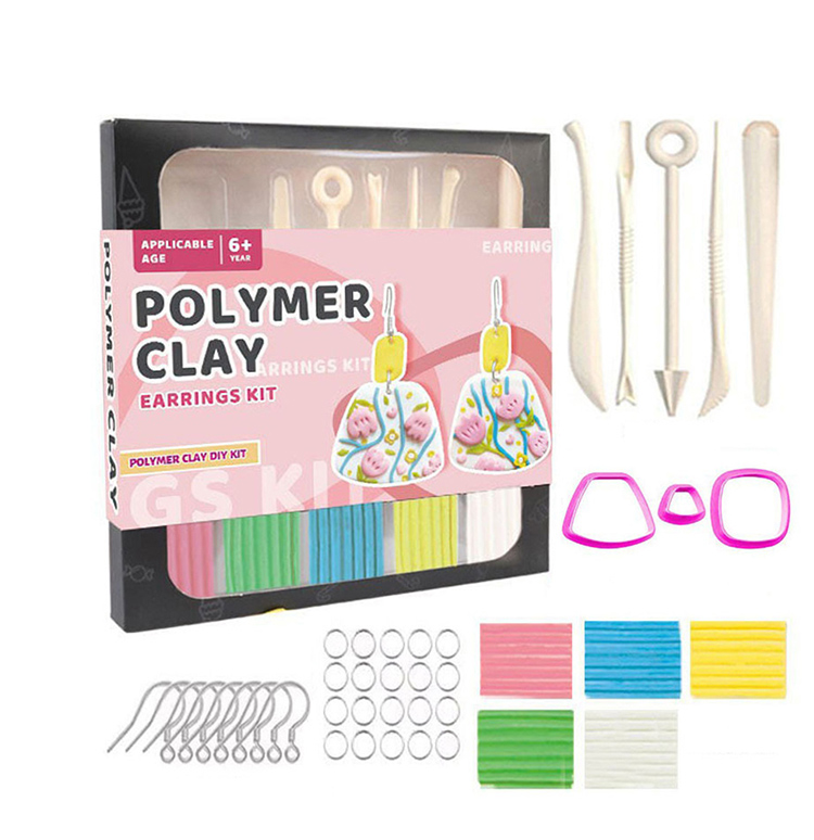Polymer Clay DIY Earring Kit – Complete Set with Tools