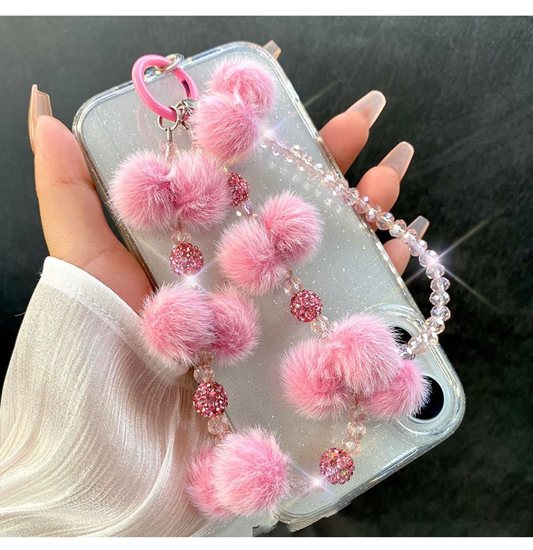 Acrylic Yarn Flower Phone Charm – 11