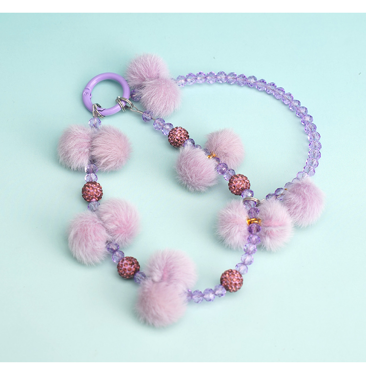 Acrylic Yarn Flower Phone Charm – 11