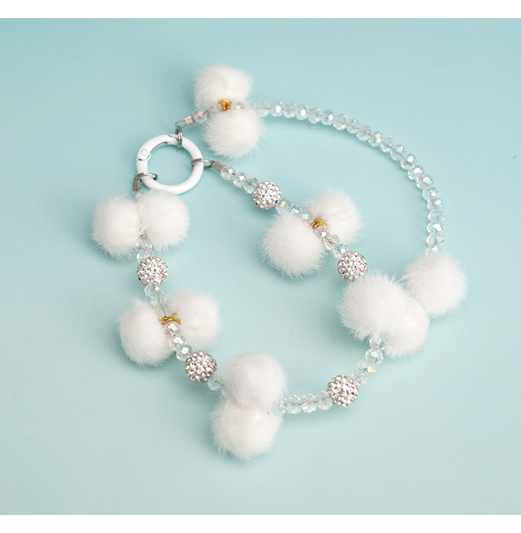 Acrylic Yarn Flower Phone Charm – 11