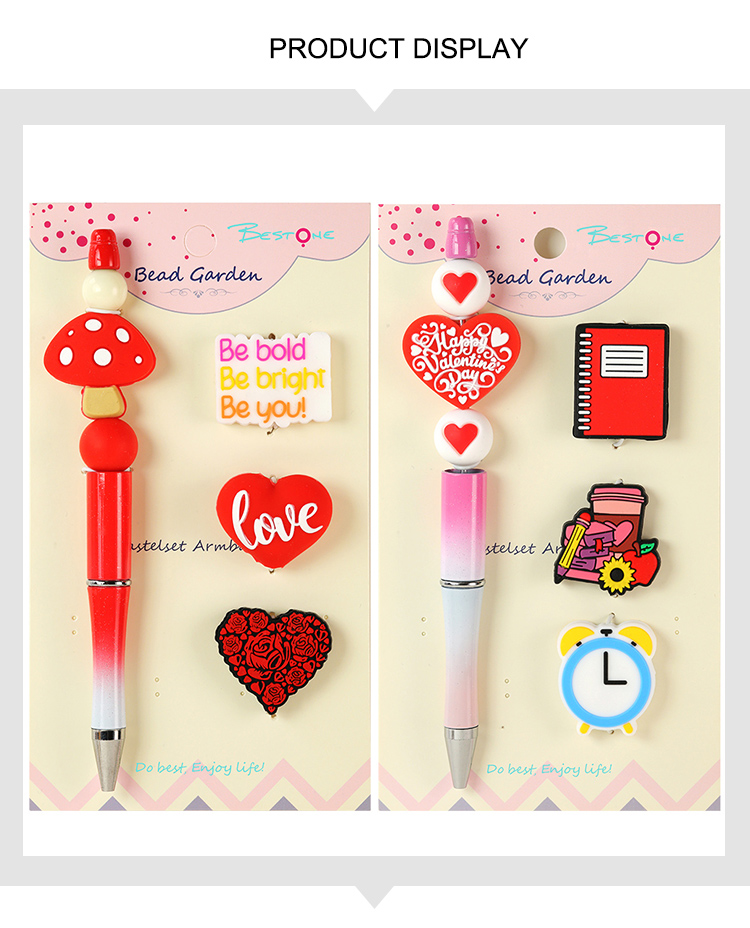 DIY Beaded Pen Kit – Checkerboard, Chick, Flower