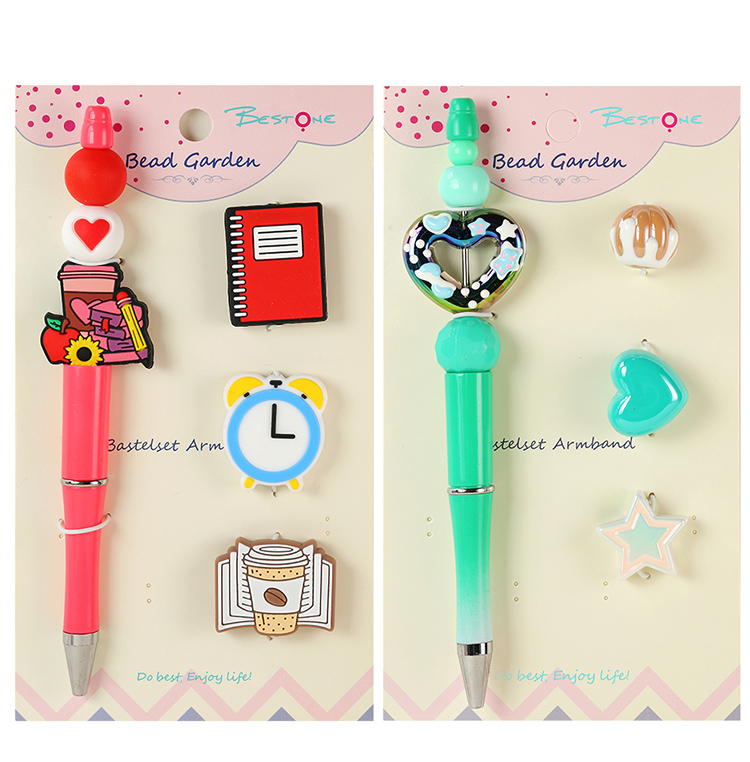 DIY Beaded Pen Kit – Checkerboard, Chick, Flower