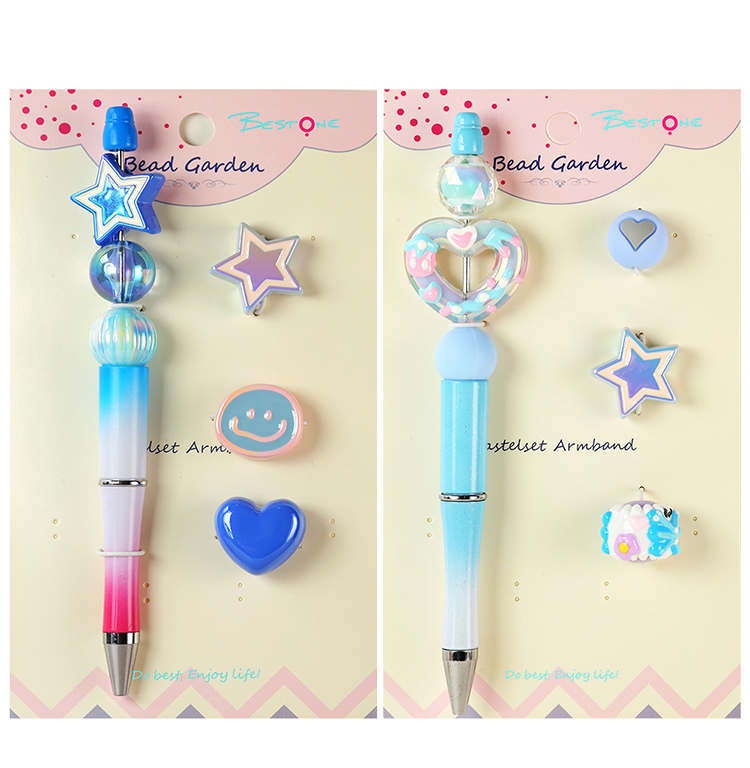 DIY Beaded Pen Kit – Checkerboard, Chick, Flower