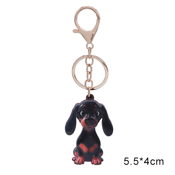 Vinyl Dog Breed Keychains – Cute Cartoon Style – 5.5~6.5cm