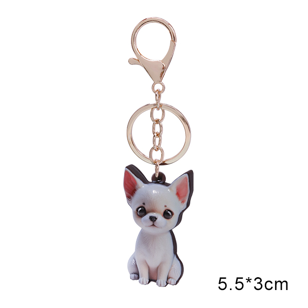 Vinyl Dog Breed Keychains – Cute Cartoon Style – 5.5~6.5cm