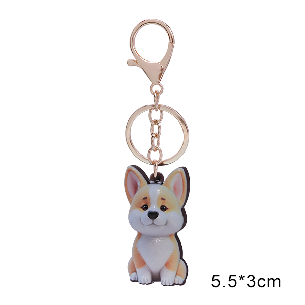 Vinyl Dog Breed Keychains – Cute Cartoon Style – 5.5~6.5cm