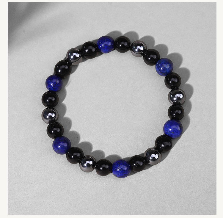 Mixed Beaded Bracelet with Natural Stone, Plastic