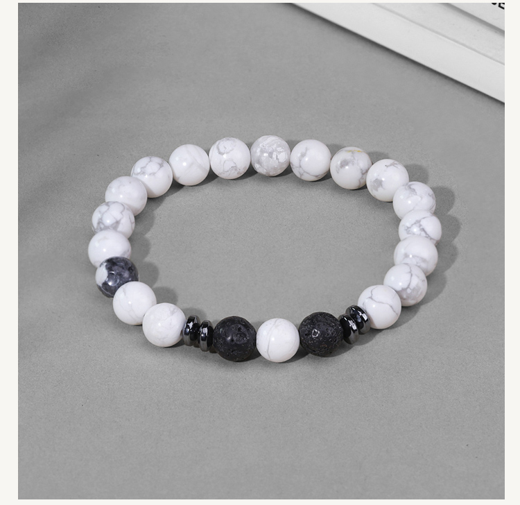 Natural Stone Beaded Bracelets 8mm – Lava, Tiger Eye, Lapis, Howlite, Jasper with Optional Mixed Bead Design – 18cm Stretch Unisex Jewelry Wholesale