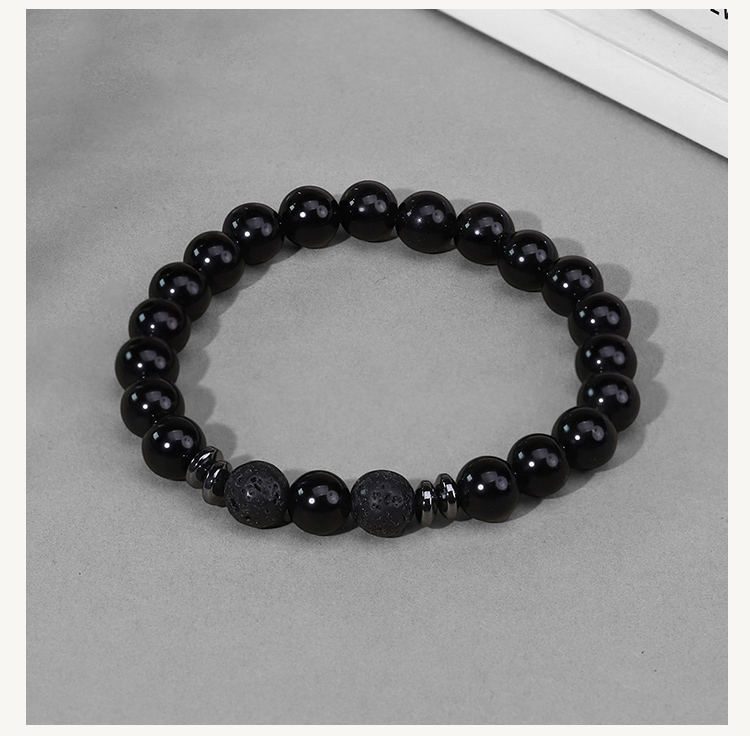 Natural Stone Beaded Bracelets 8mm – Lava, Tiger Eye, Lapis, Howlite, Jasper with Optional Mixed Bead Design – 18cm Stretch Unisex Jewelry Wholesale
