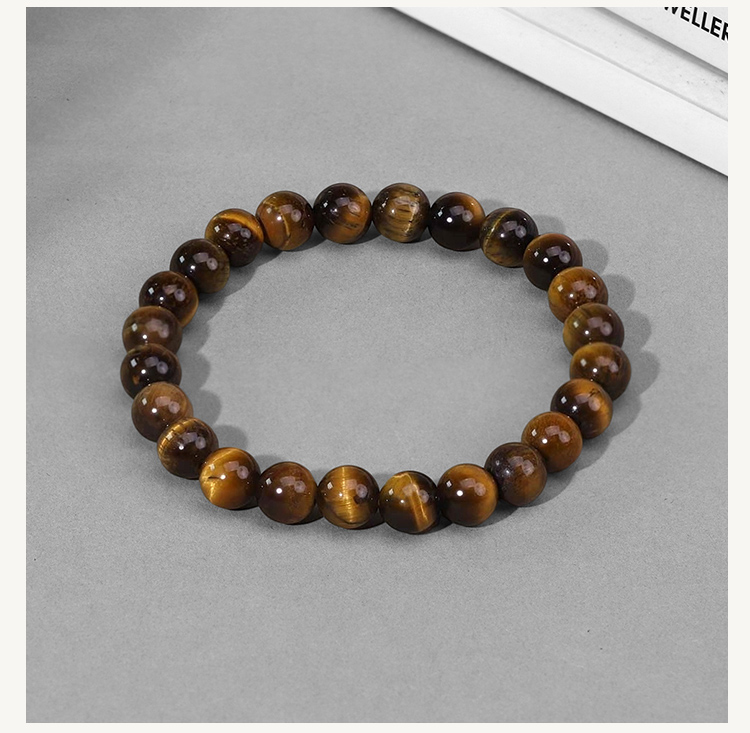 Natural Stone Beaded Bracelets 8mm – Lava, Tiger Eye, Lapis, Howlite, Jasper with Optional Mixed Bead Design – 18cm Stretch Unisex Jewelry Wholesale