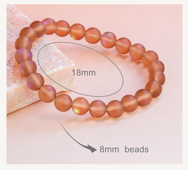 8mm Frosted Glass Beaded Bracelet – Shiny Round Beads in Multiple Colors – Fashion Jewelry Gift for Women 8mm Frosted Glass Beaded Bracelet – Shiny Round Beads in Multiple Colors – Fashion Jewelry Gift for Women