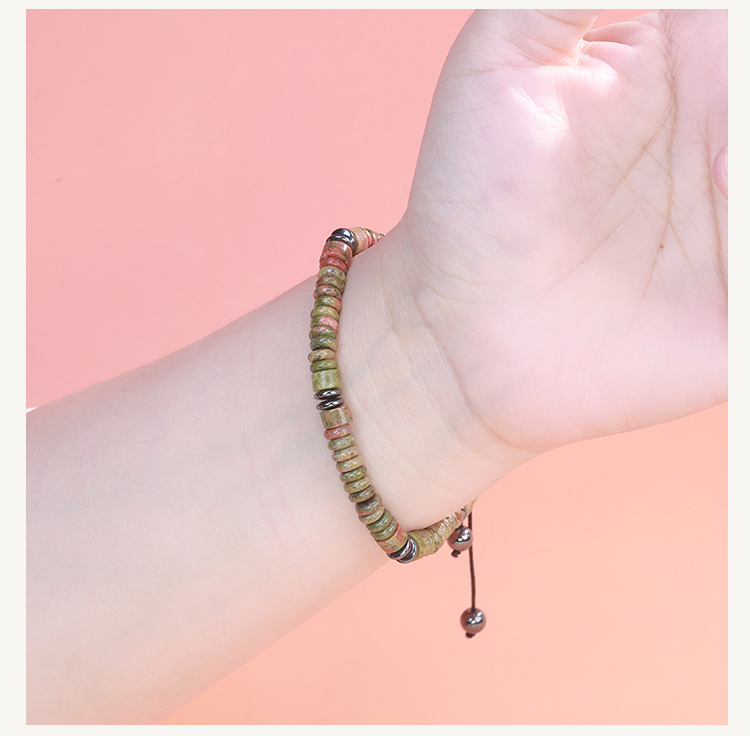 Natural Stone Adjustable Bracelet – Cylinder