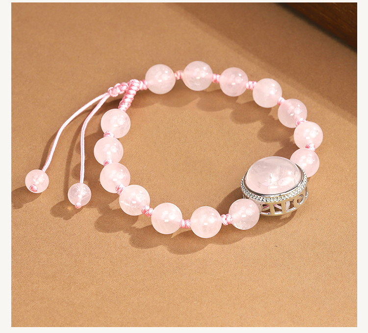 Natural Stone Bracelet with Lotus Base Pendant – 8mm Gemstone Beads Natural Stone Bracelet with Lotus Base Pendant – 8mm Gemstone Beads