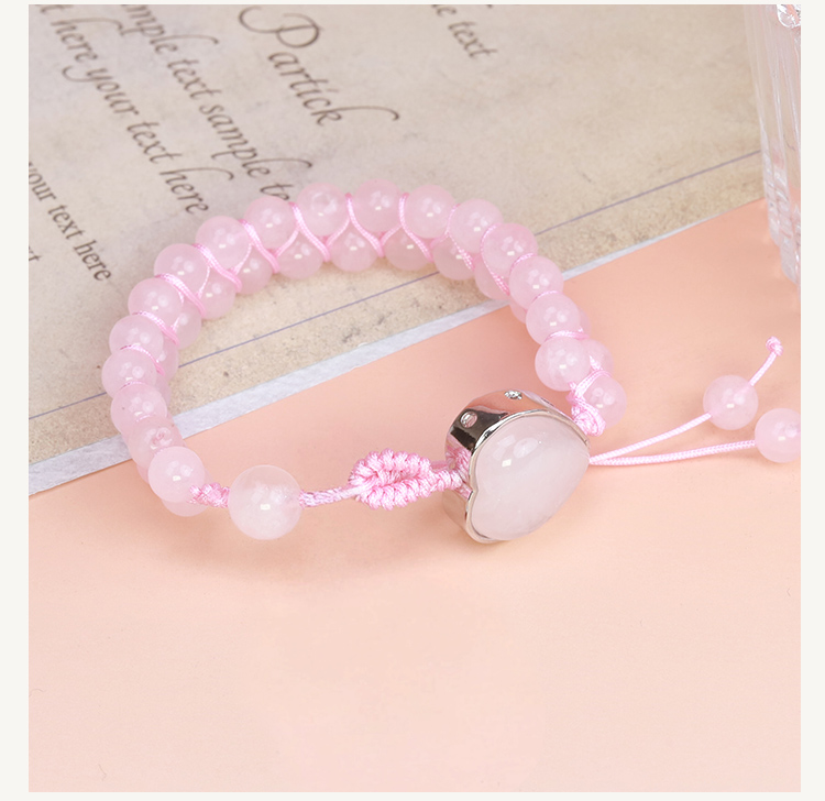 Double-Strand Natural Stone Bracelet with Heart Pendant – Tiger Eye, Rose Quartz, Purple Fluorite – 6mm Beads Double-Strand Natural Stone Bracelet with Heart Pendant – Tiger Eye, Rose Quartz, Purple Fluorite – 6mm Beads