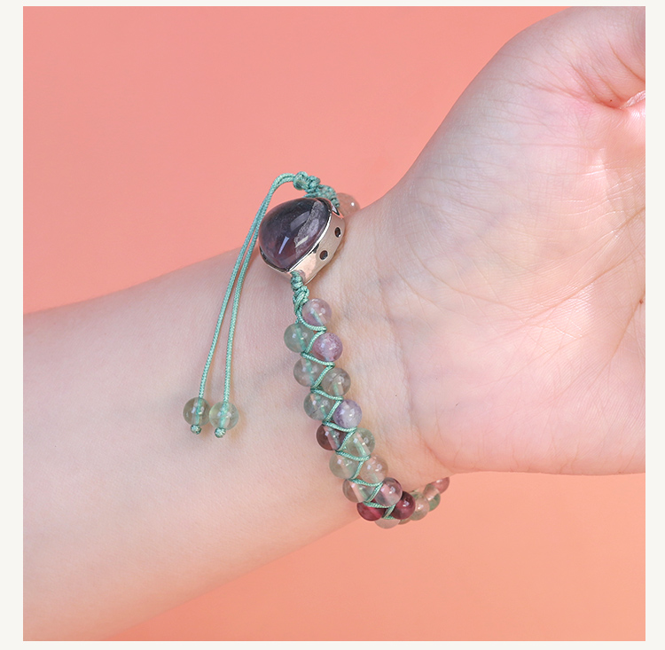 Double-Strand Natural Stone Bracelet with Heart Pendant – Tiger Eye, Rose Quartz, Purple Fluorite – 6mm Beads Double-Strand Natural Stone Bracelet with Heart Pendant – Tiger Eye, Rose Quartz, Purple Fluorite – 6mm Beads