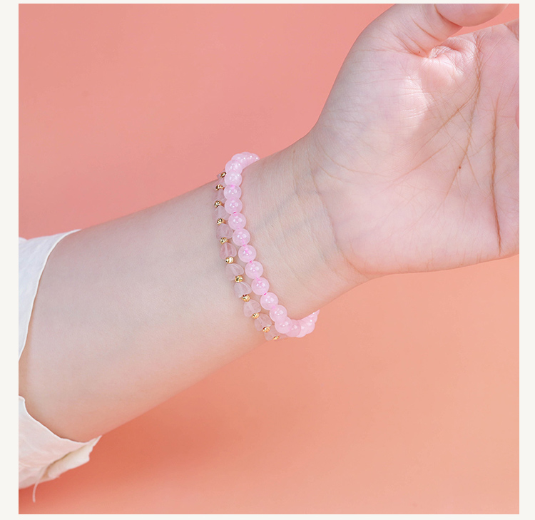 Double-Layer Heart Beaded Bracelet – White Crystal, Opal, Rose Quartz, Red Jasper, Tiger Eye, Amazonite Double-Layer Heart Beaded Bracelet – White Crystal, Opal, Rose Quartz, Red Jasper, Tiger Eye, Amazonite