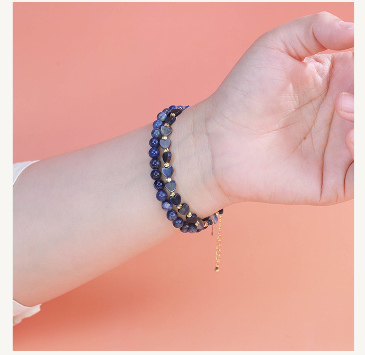 Double-Layer Heart Beaded Bracelet – White Crystal, Opal, Rose Quartz, Red Jasper, Tiger Eye, Amazonite Double-Layer Heart Beaded Bracelet – White Crystal, Opal, Rose Quartz, Red Jasper, Tiger Eye, Amazonite