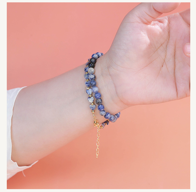 Double-Layer Heart Beaded Bracelet – White Crystal, Opal, Rose Quartz, Red Jasper, Tiger Eye, Amazonite Double-Layer Heart Beaded Bracelet – White Crystal, Opal, Rose Quartz, Red Jasper, Tiger Eye, Amazonite