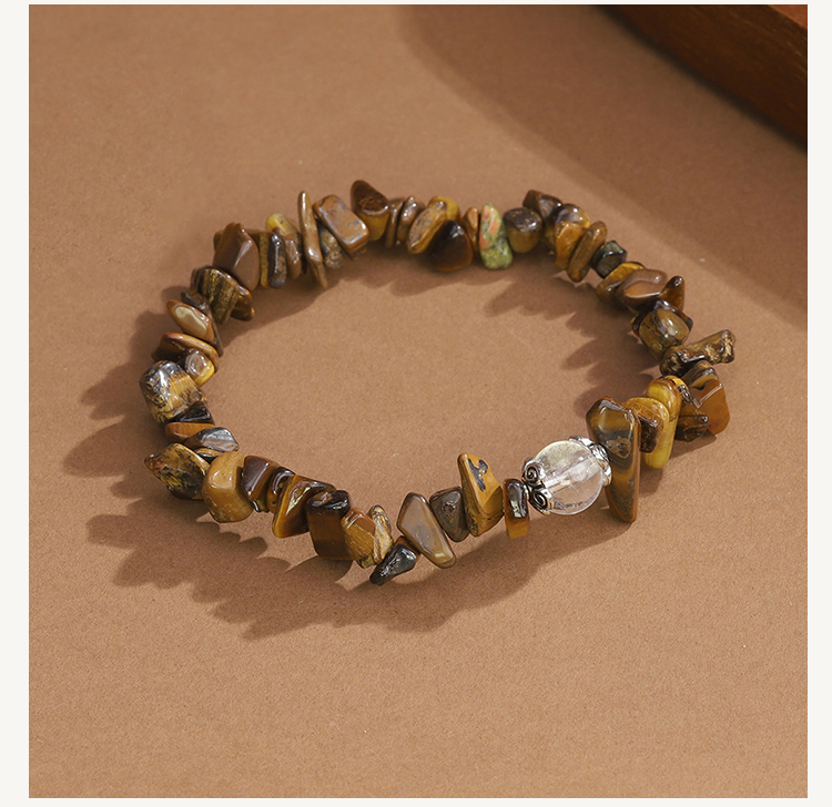 Gemstone Chip Bracelet with Single Bead – Clear Quartz 8mm – Metal Flower Setting 7mm – Pink Quartz, Amethyst, Amazonite, Turquoise, Tiger Eye, Red Agate, Red Jasper, Black Agate Gemstone Chip Bracelet with Single Bead – Clear Quartz 8mm – Metal Flower Setting 7mm – Pink Quartz, Amethyst, Amazonite, Turquoise, Tiger Eye, Red Agate, Red Jasper, Black Agate