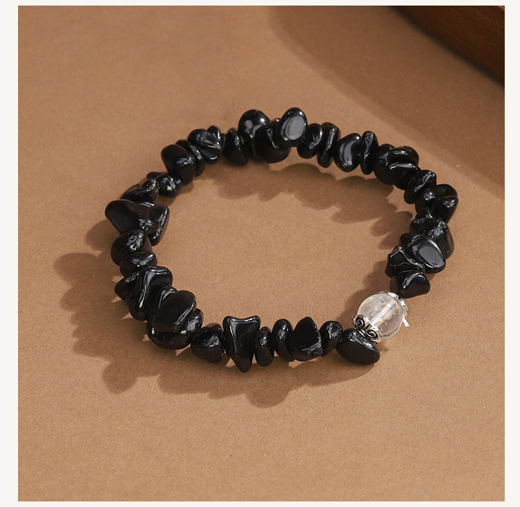 Gemstone Chip Bracelet with Single Bead – Clear Quartz 8mm – Metal Flower Setting 7mm – Pink Quartz, Amethyst, Amazonite, Turquoise, Tiger Eye, Red Agate, Red Jasper, Black Agate Gemstone Chip Bracelet with Single Bead – Clear Quartz 8mm – Metal Flower Setting 7mm – Pink Quartz, Amethyst, Amazonite, Turquoise, Tiger Eye, Red Agate, Red Jasper, Black Agate