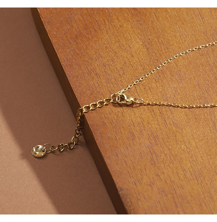 Natural Gemstone Faceted Bead Necklace  With Gold Heart