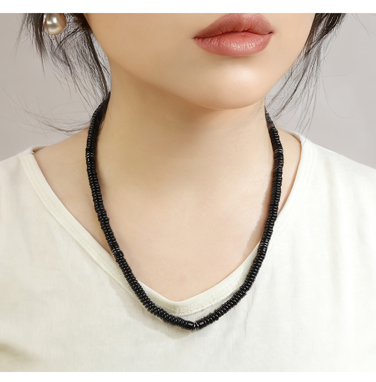 Natural Gemstone Beaded Necklace Collection with Antique Silver Spacers – 6mm Beads