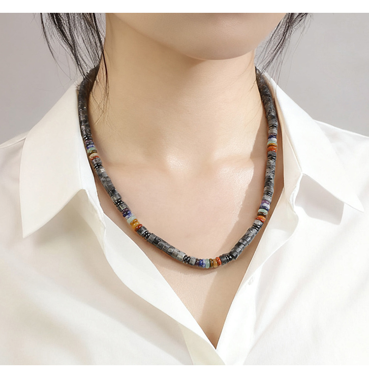 Natural Gemstone Necklace – Yellow Tiger Eye, Green Aventurine