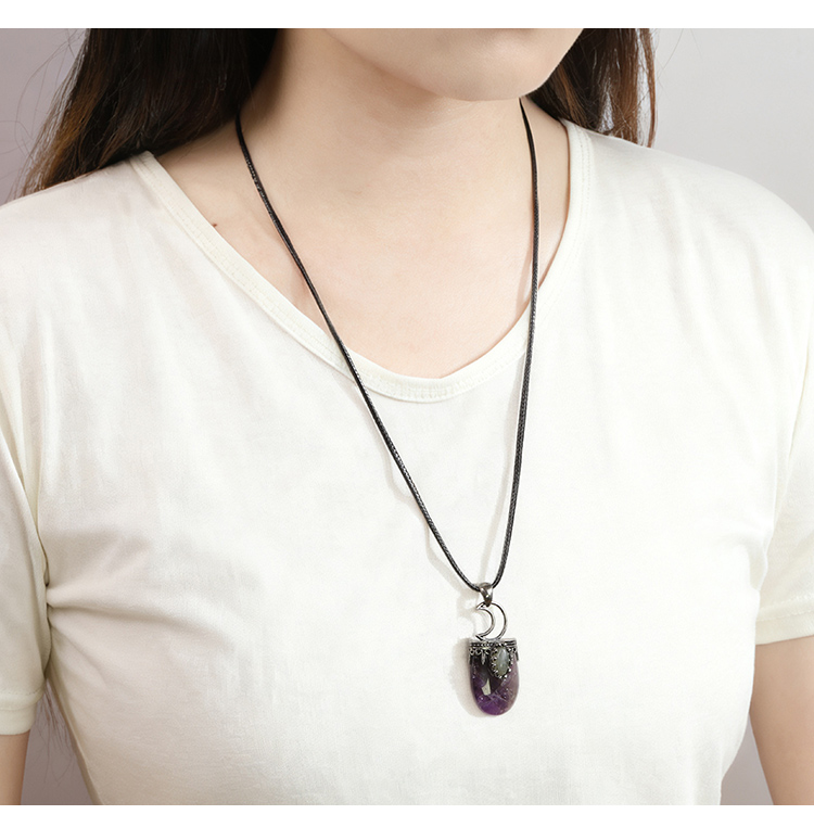 Wholesale Natural Oval Gemstone Necklace Set – Tiger Eye, Obsidian, Lapis Lazuli, Amethyst, Rose Quartz