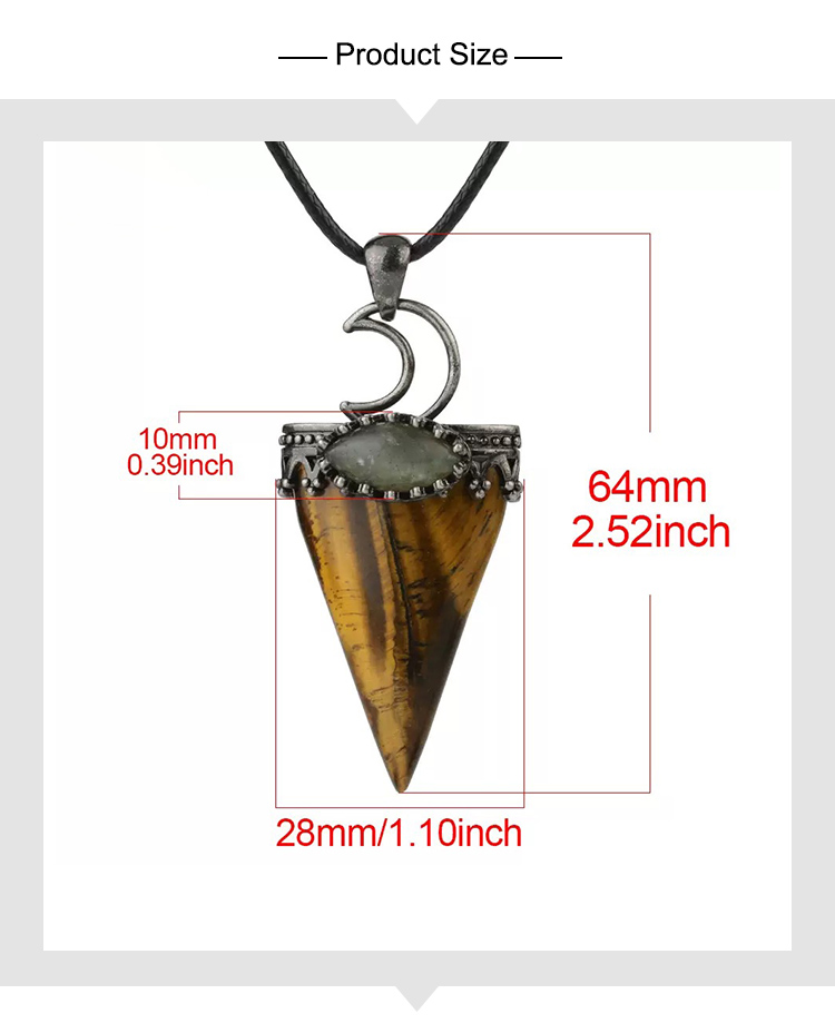 Natural Triangle Gemstone Necklace Set – Lapis Lazuli, Tiger Eye