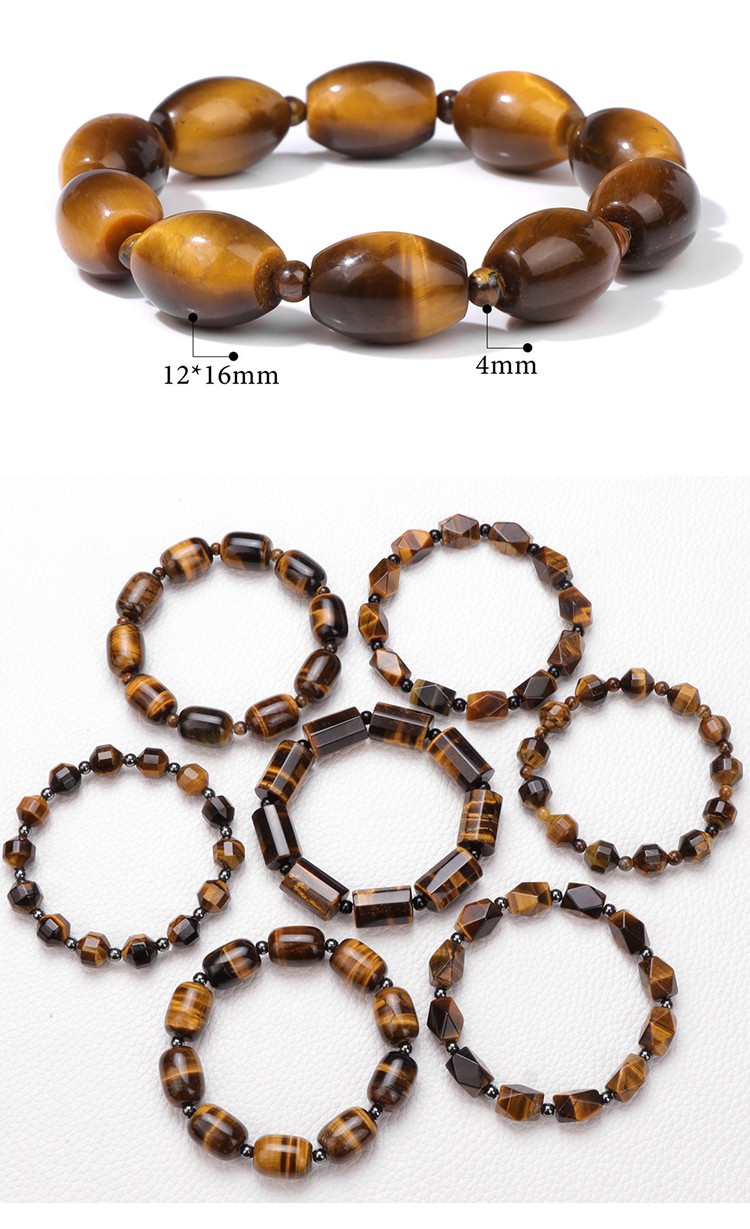 Yellow Tiger Eye Stretch Bracelet Collection Yellow Tiger Eye Stretch Bracelet Collection