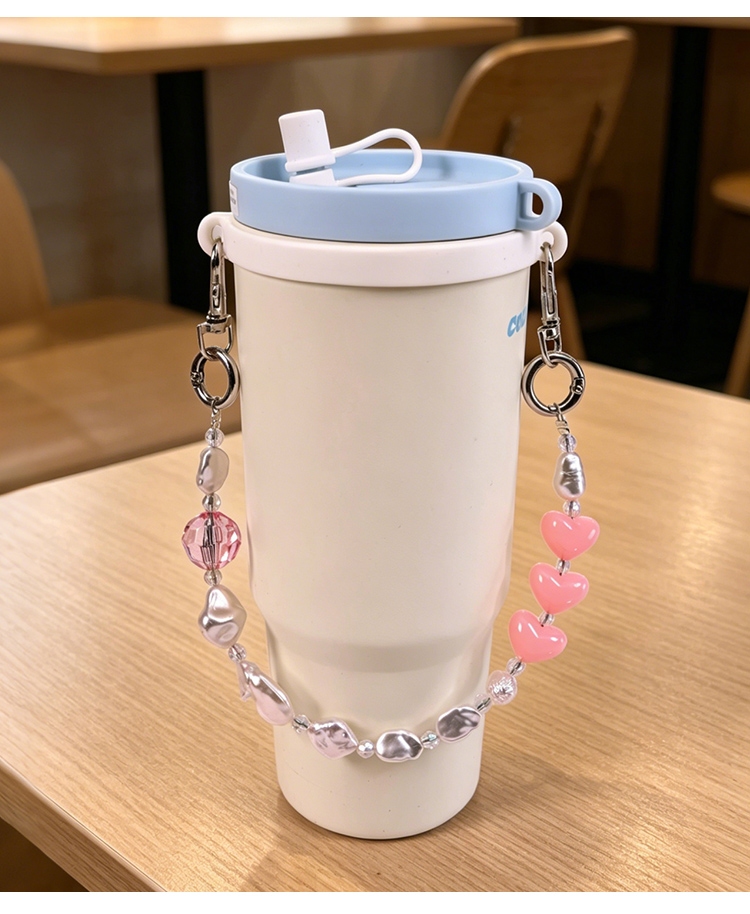 Custom Acrylic Beaded Tumbler Cup Charm Chain for Stanley Cups Custom Acrylic Beaded Tumbler Cup Charm Chain for Stanley Cups