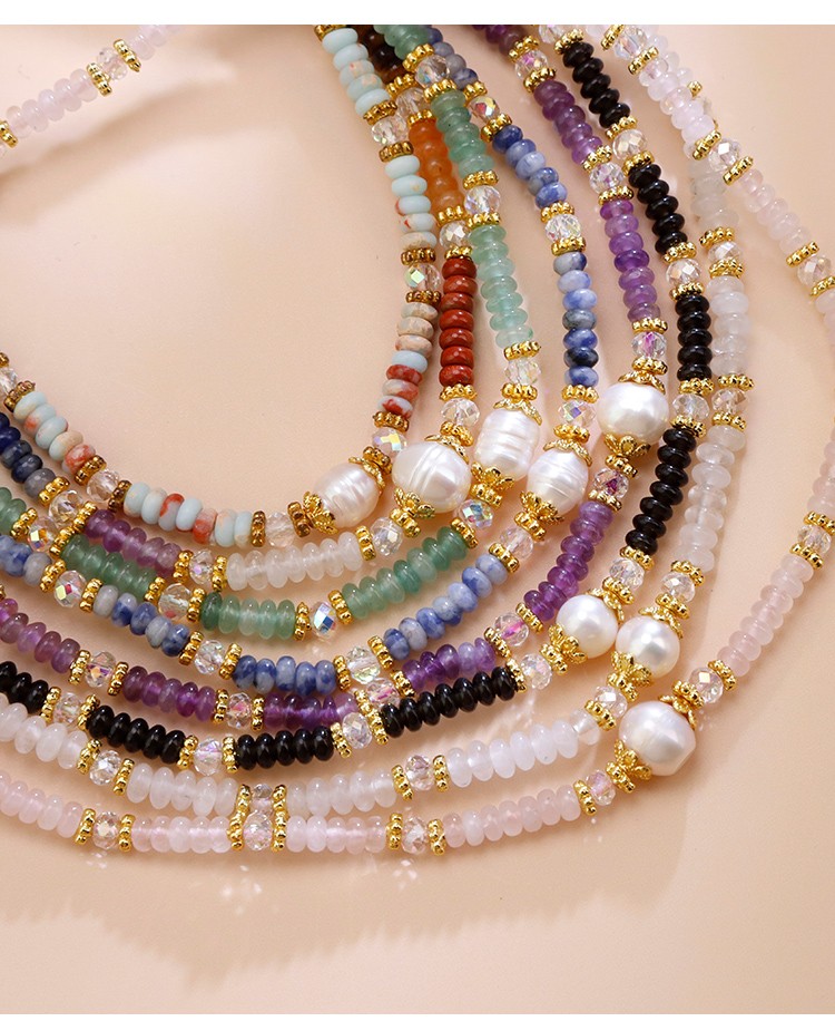Double Wrap Natural Stone Pearl Beaded Bracelet Double Wrap Natural Stone Pearl Beaded Bracelet