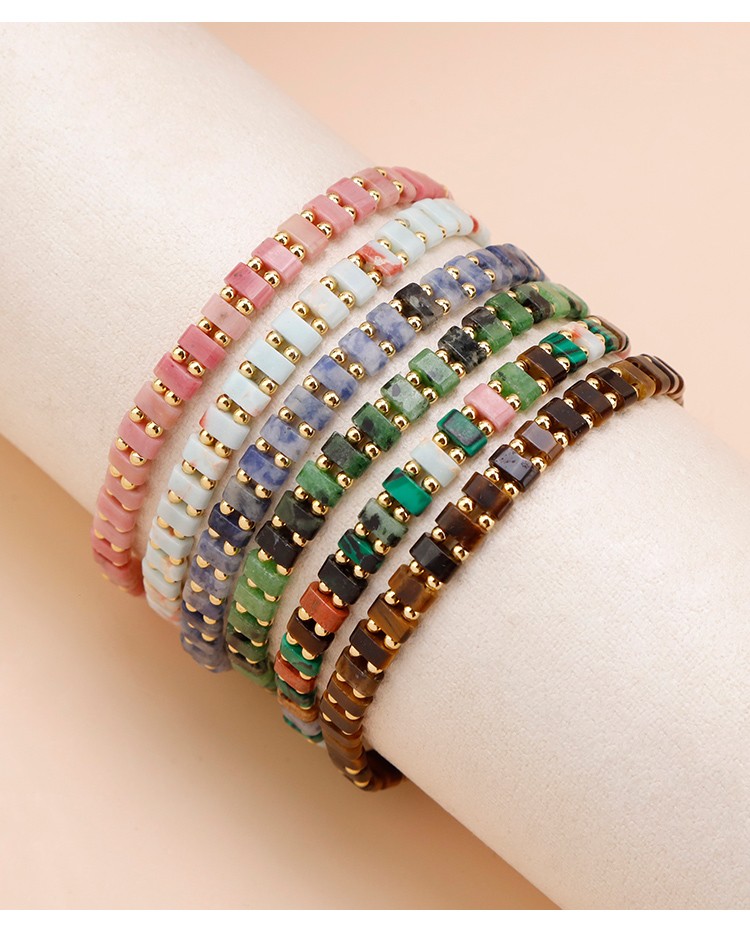 Natural Stone Minimalist Beaded Bracelet Natural Stone Minimalist Beaded Bracelet