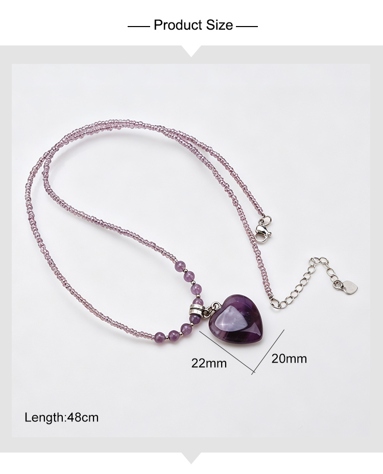 Natural Stone Heart Pendant Necklace Natural Stone Heart Pendant Necklace