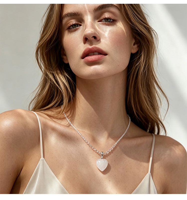 Natural Stone Heart Pendant Necklace Natural Stone Heart Pendant Necklace