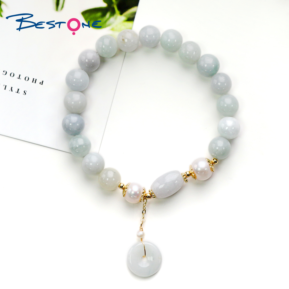 Hot Sale Hetian Jade Bracelet Simple Peace Buckle Jewelry Gift for Women