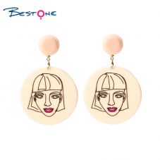 Girls 3D Printing Fashion Retro Earrings