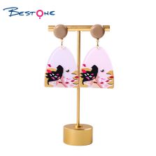 Fashion Acetic Acid Material 3D Printing Acrylic Earrings for Women