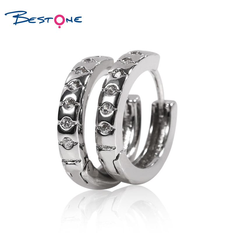 Cheap Hoop Earrings Cubic Zircon Dubai 24K Gold Plated Jewelry Fashion Earrings for Women