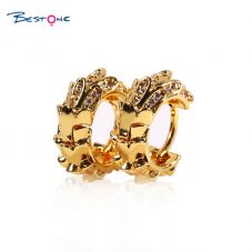 New Design European Fashion Geometric Earrings Hot Sale Personality Gold Plated Alloy Hoop Earrings