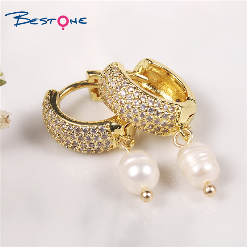 Natural Freshwater Baroque Pearl Earrings 2021 Dangle Simple Fashion Gold Plated Earrings Jewelry for Women