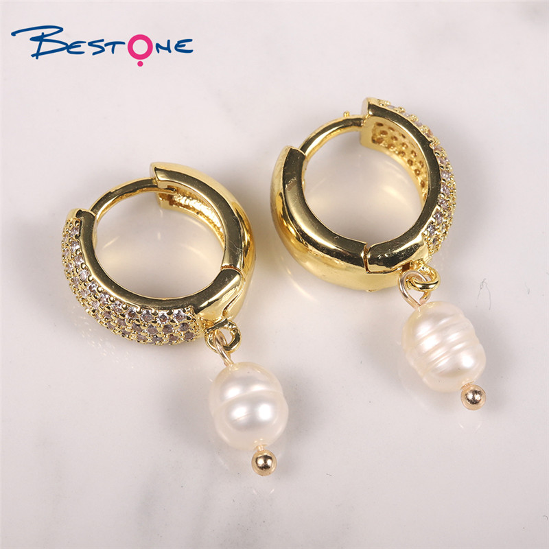 Natural Freshwater Baroque Pearl Earrings 2021 Dangle Simple Fashion Gold Plated Earrings Jewelry for Women