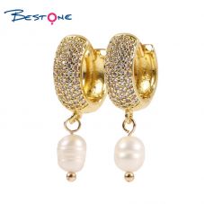 Natural Freshwater Baroque Pearl Earrings 2021 Dangle Simple Fashion Gold Plated Earrings Jewelry for Women